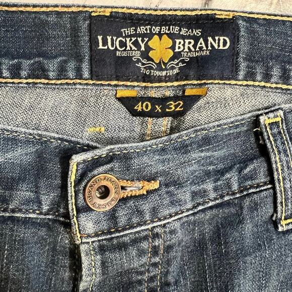 Lucky Brand Original 221 Straight Jeans 100% Cotton Button Fly Size 40x32 - Picture 4 of 11